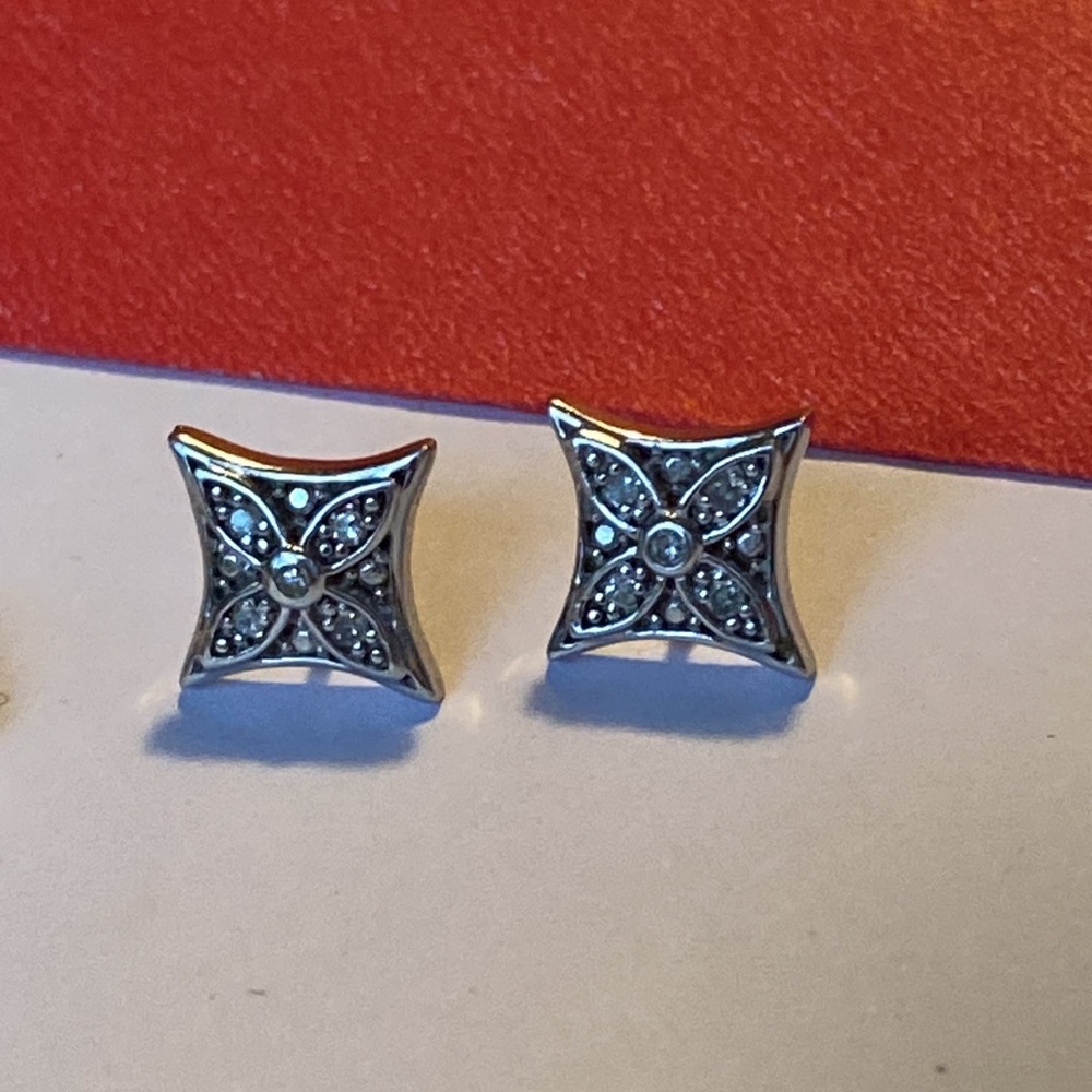 Silver stud earrings